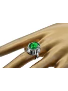 Ring Vintage Emerald Sterling silver 925 vrc043s